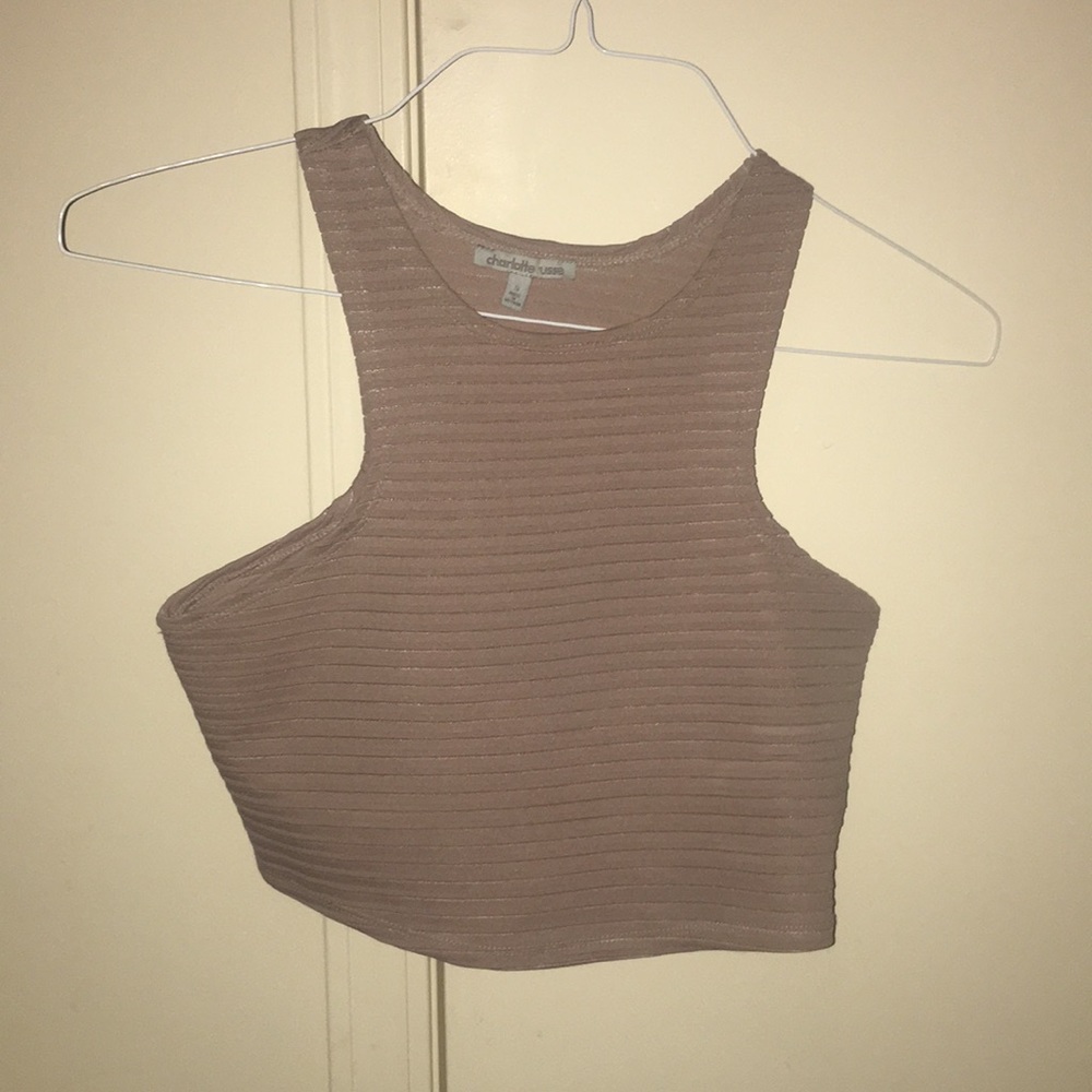Nude crop top